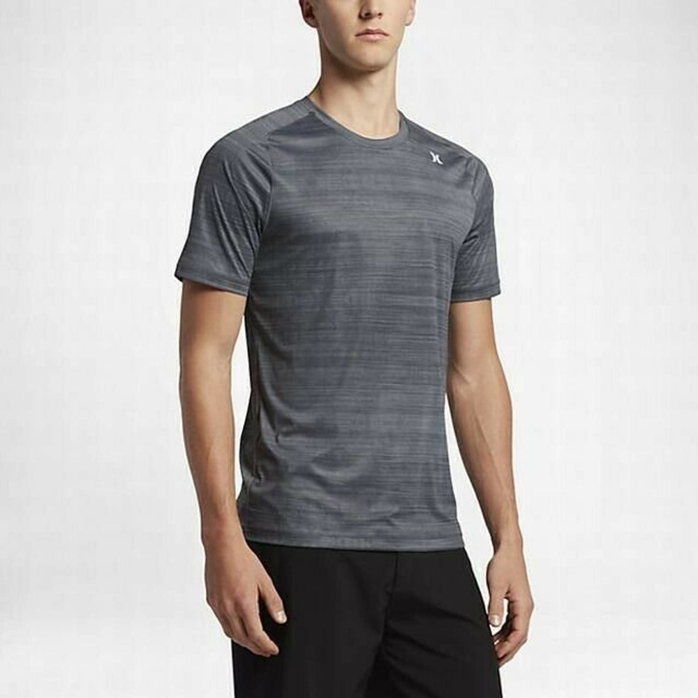 Hurley Men's Quick Dry Icon Print Dri-FIT Surf Rashguard Shirt With UPF 50+